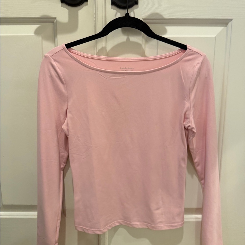 Women's Pink Long Sleeve Top